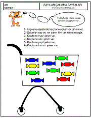 birinci sınıflar için sayı çalışma sayfaları